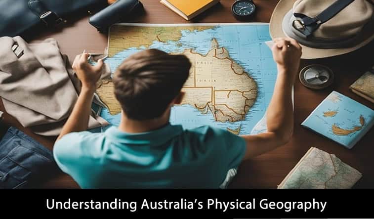 Aerial view of Australia's coastline and natural landscapes