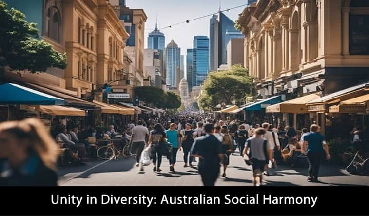 Australia's society thrives on cultural diversity, where people from various backgrounds unite to form a vibrant, inclusive community. Festivals, food, language, and shared values reflect a harmonious blend of global cultures in everyday life.