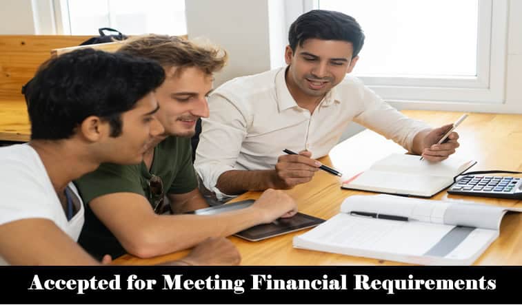 Documents showing accepted sources of income for financial requirement compliance