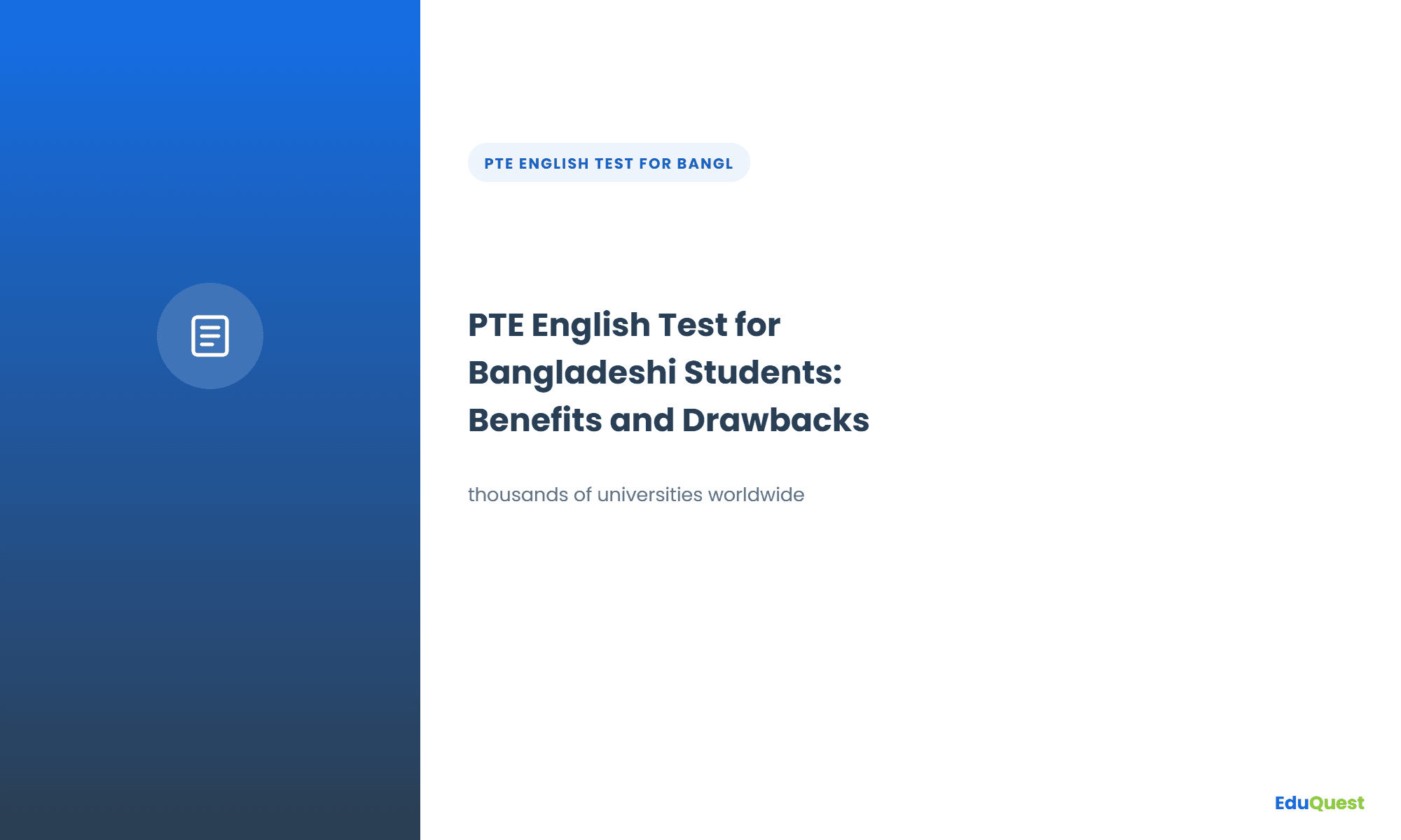PTE English Test for Bangladeshi Students: Benefits and Drawbacks Explored