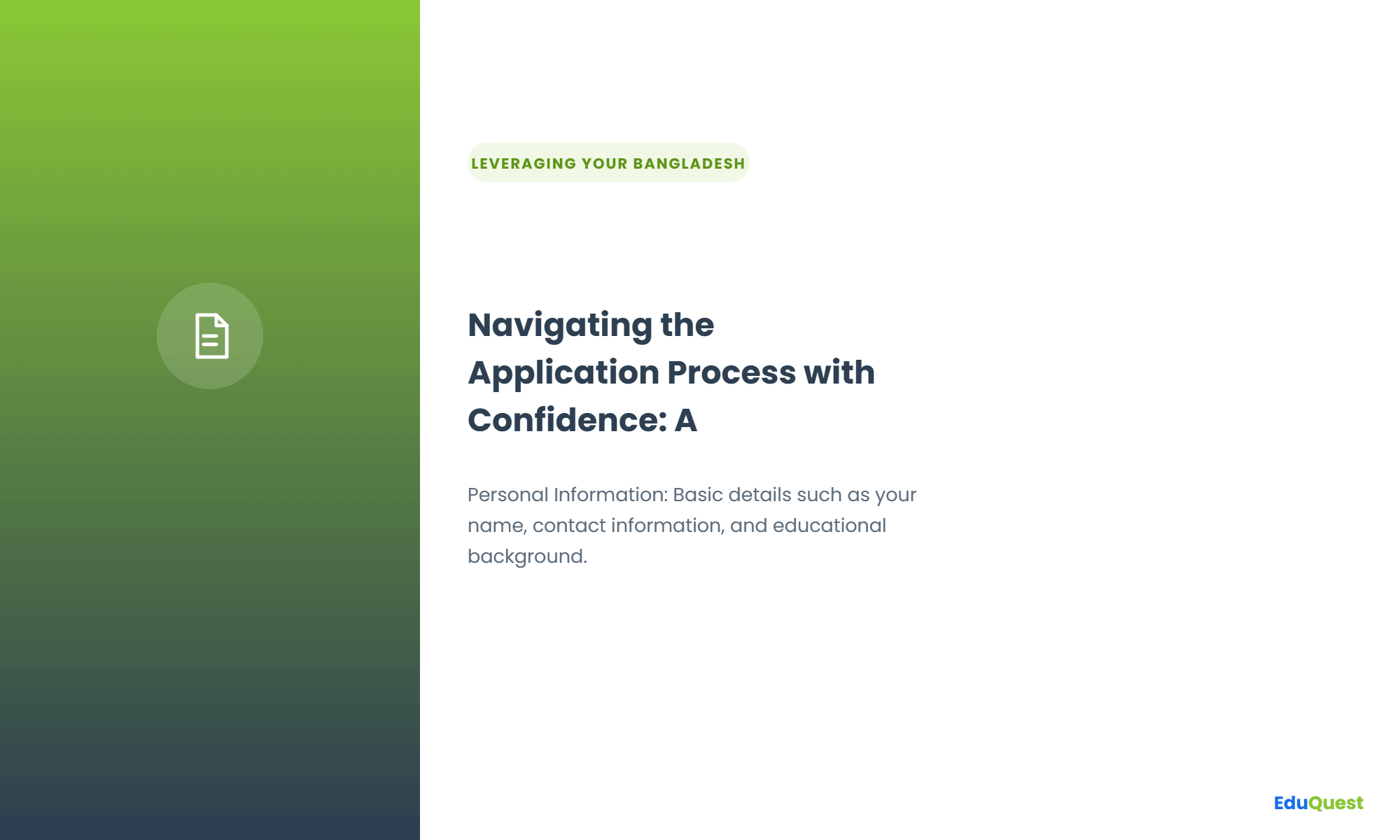 Navigating the Application Process with Confidence: A Step-by-Step Guide for Bangladeshi A