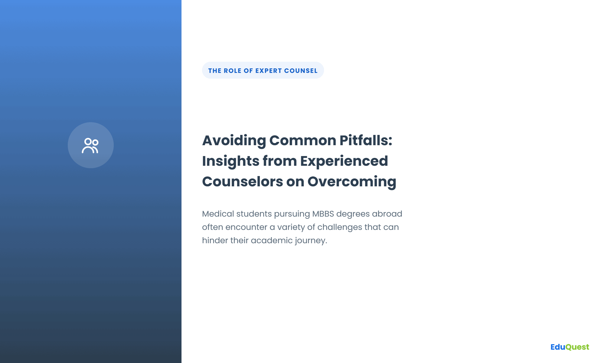 Avoiding Common Pitfalls: Insights from Experienced Counselors on Overcoming Challenges