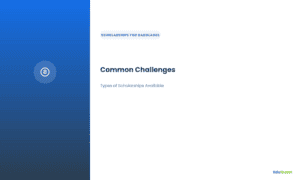 Common Challenges — Types of Scholarships Available