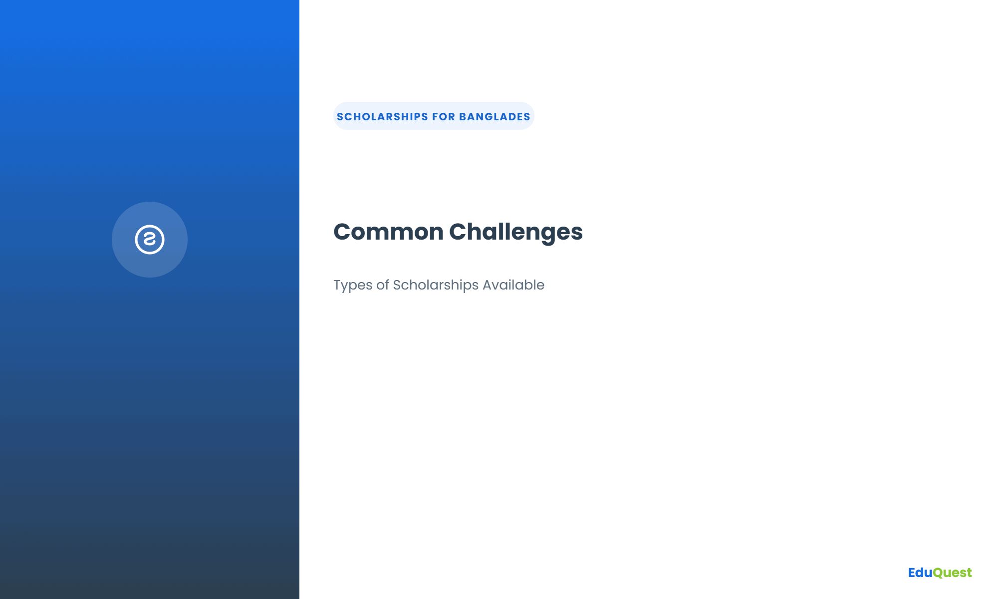 Understanding the types of available scholarships Common Challenges