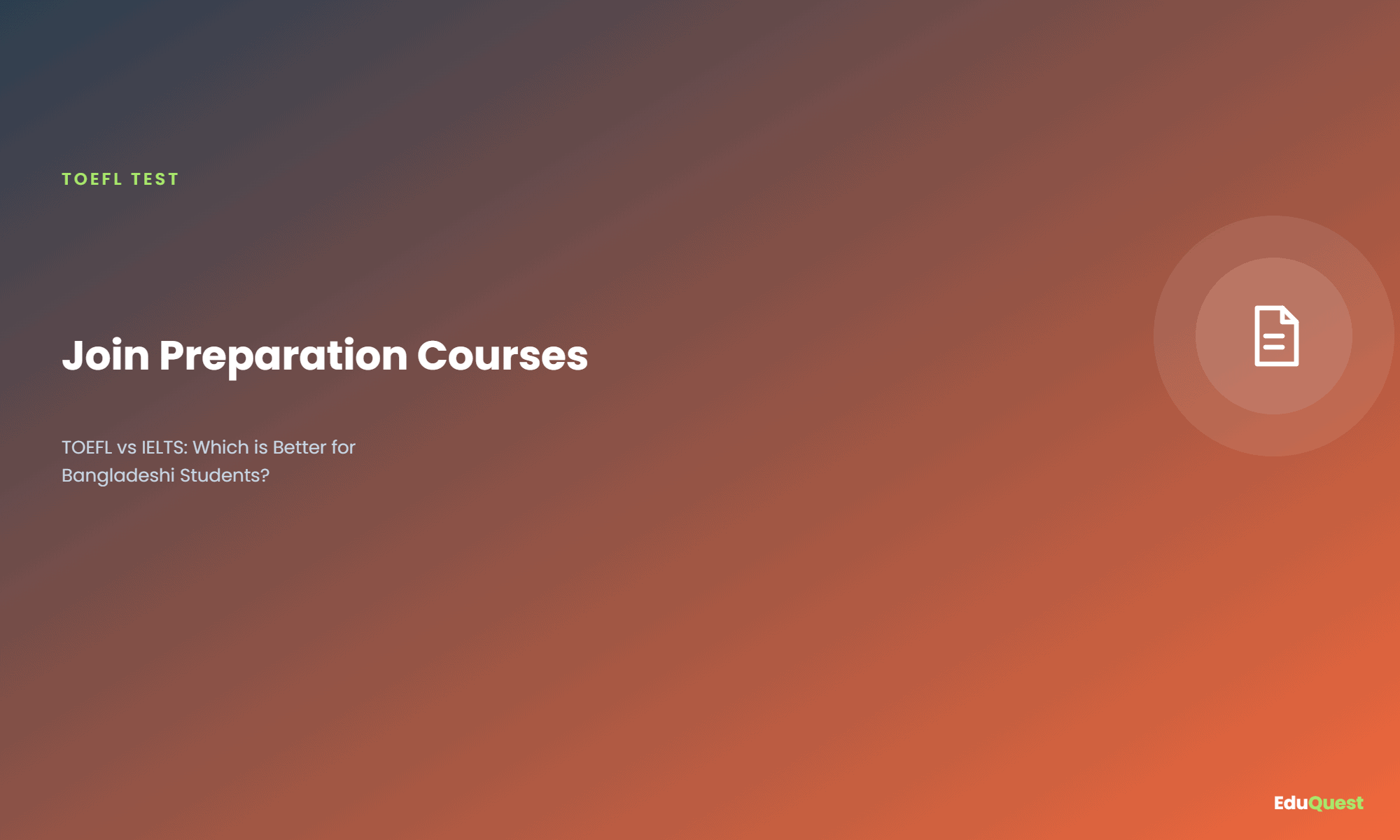 Join Preparation Courses