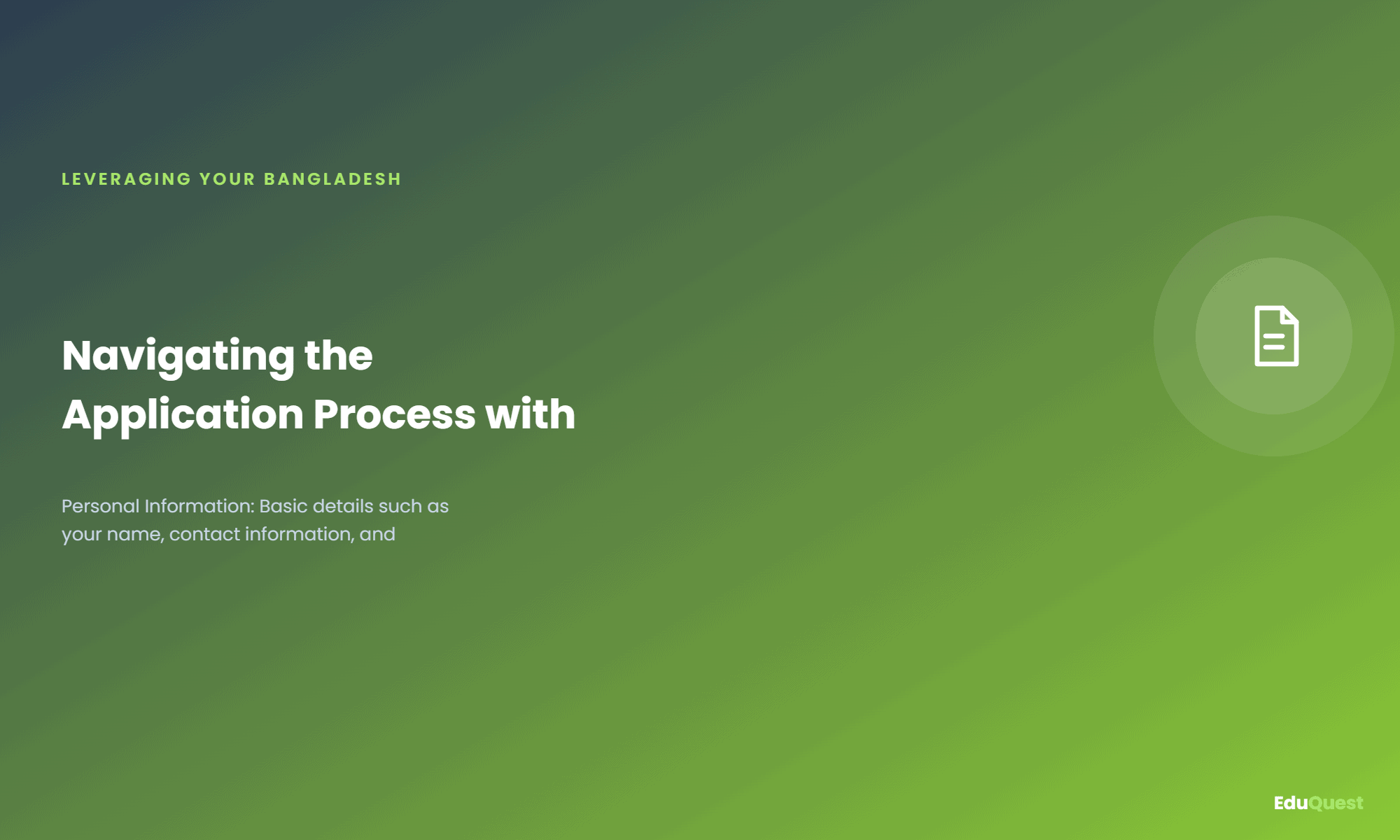 Navigating the Application Process with Confidence: A Step-by-Step Guide for Bangladeshi A