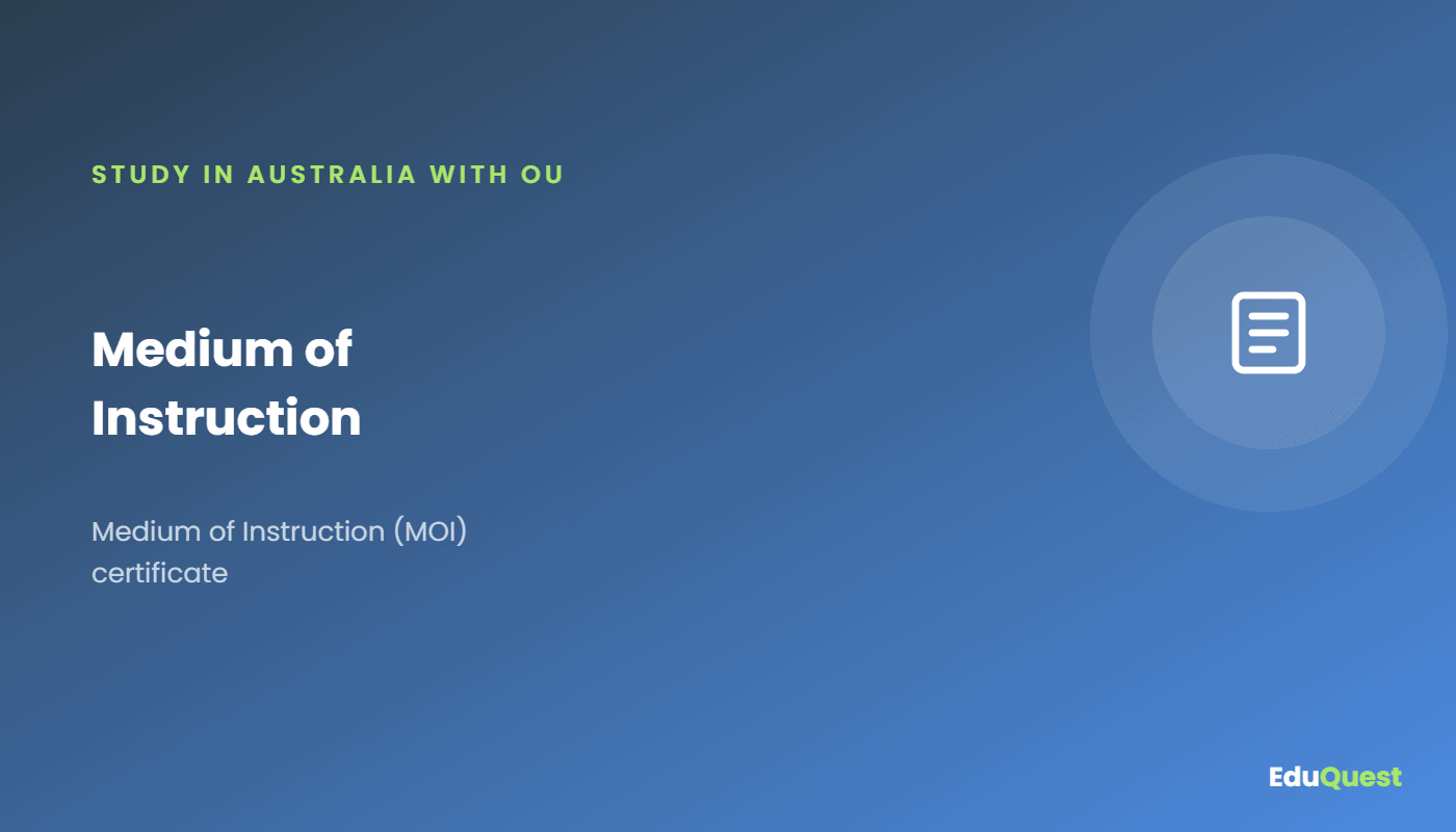 Medium of Instruction Certificate