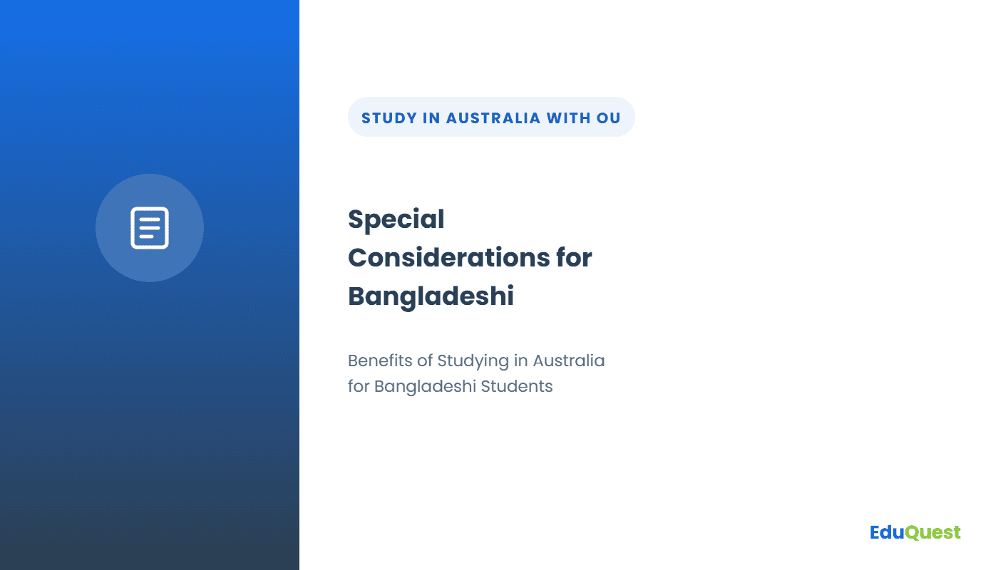 Special Considerations for Bangladeshi Students Studying in Australia Without IELTS