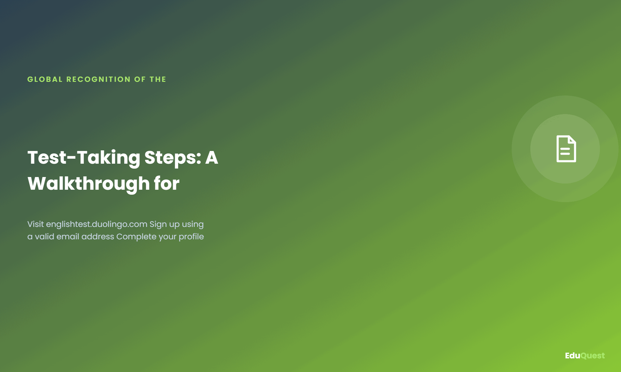 Test-Taking Steps: A Walkthrough for Bangladeshi Students