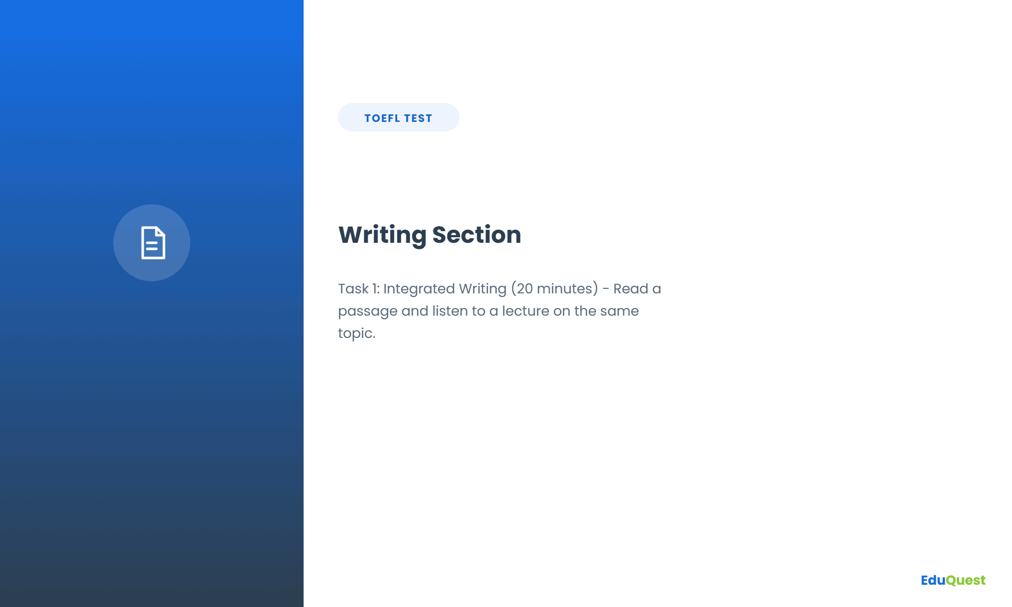 Writing Section