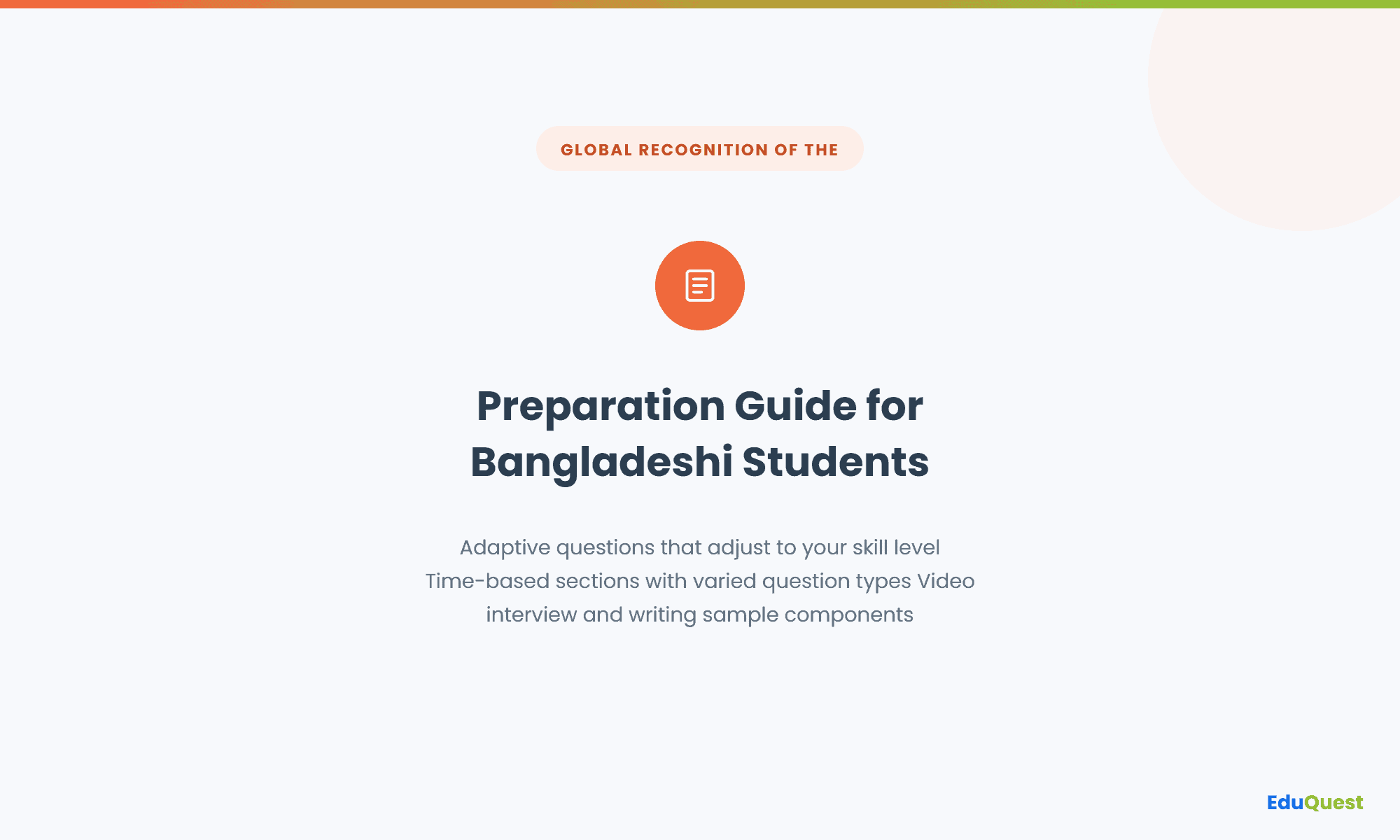 Preparation Guide for Bangladeshi Students