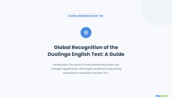 Global Recognition of the Duolingo English Test: A Guide for Bangladeshi Students — Introduction The world of international education has changed significantly, with English profic